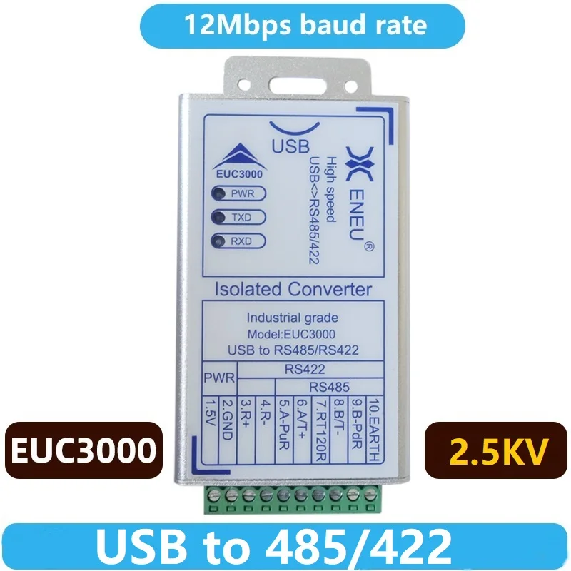 High-speed isolated usb to 485 422 232 TTL baud rate up to 12Mbps industrial-grade serial port converter
High-speed isolated usb to 485 422 232 TTL baud rate up to 12Mbps industrial-grade serial port converter