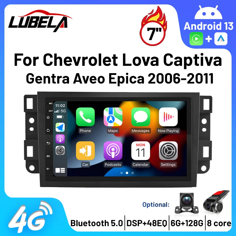 

Android 13 Car Radio Carplay For Chevrolet Lova Captiva Gentra Aveo Epica 2006-2011 Multimedia Video Player Navigation GPS WiFi
