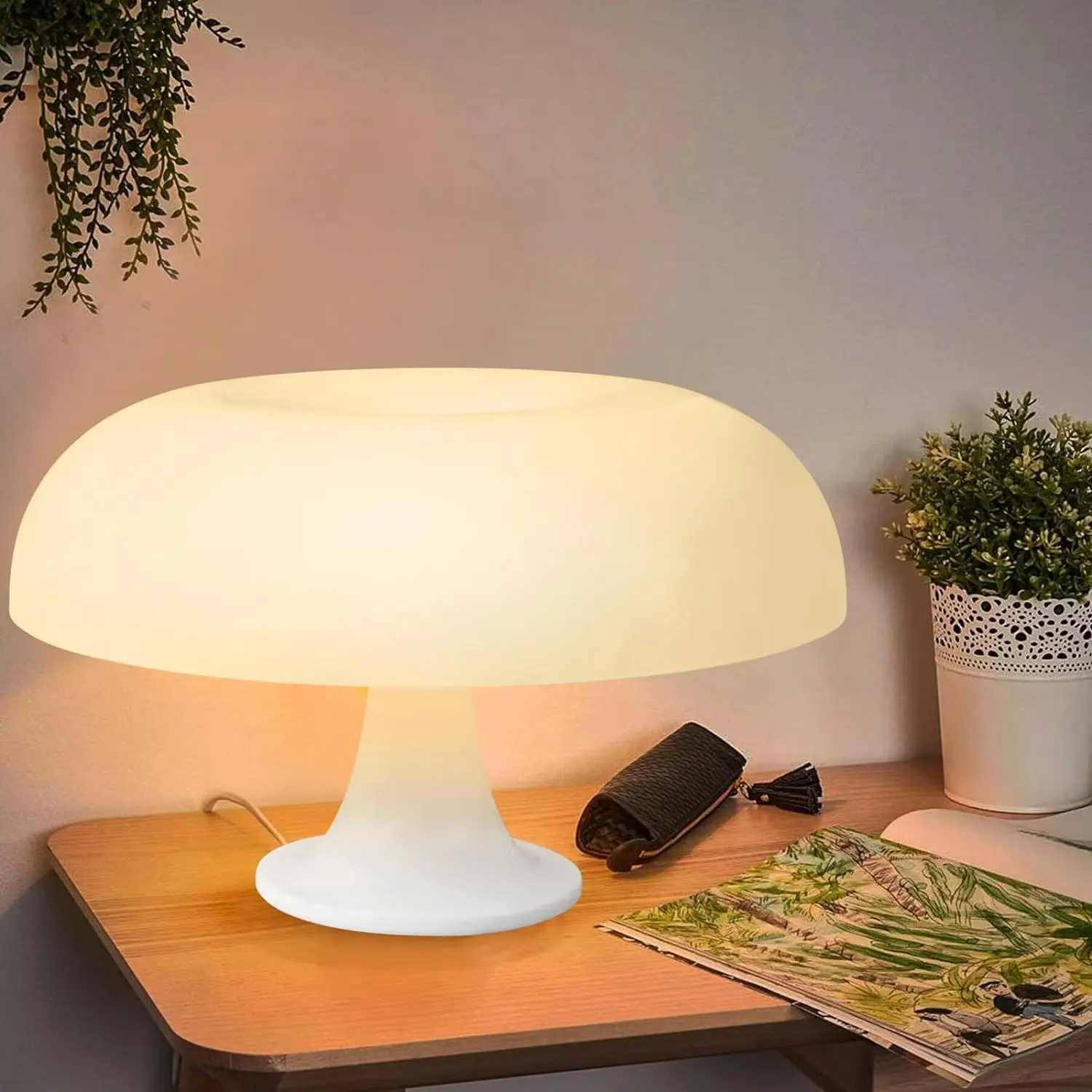 

Italy Designer LED Mushroom Table Lamp for Hotel Bedroom Bedside Living Room Decoration Lighting Modern Minimalist Desk Lights