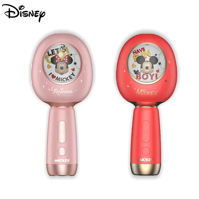 

Disney Mickey Minnie Children's Handheld Wireless Bluetooth Microphone 3D Stereo Home Ktv Kara Ok TF Card Long Endurance Mic