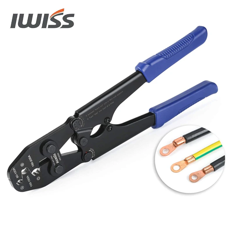 IWISS IWS-8200A Battery Lugs and Open Barrel Connectors Crimping Tools Works with Wire AWG 9-2
IWISS IWS-8200A Battery Lugs and Open Barrel Connectors Crimping Tools Works with Wire AWG 9-2