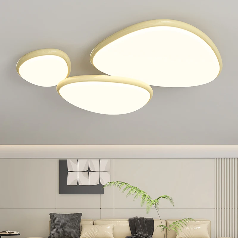 

Intelligent Minimalist Full Spectrum Living Room Chandeliers Simple Modern Atmosphere Cream Style Bedroom Cloud Hall Main Lamp