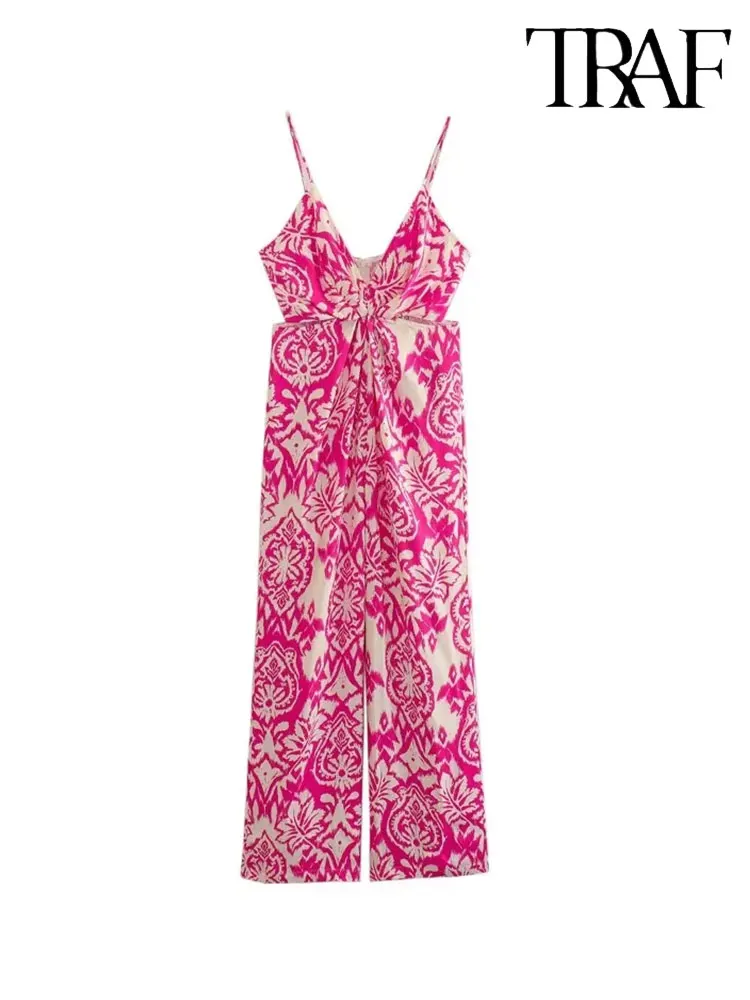 TRAF 2023 Summer Woman Hollow Out Printed Sling Jumpsuits Fashion Vintage Sleeveless Causal Elegant Slim Playsuit Tops
TRAF 2023 Summer Woman Hollow Out Printed Sling Jumpsuits Fashion Vintage Sleeveless Causal Elegant Slim Playsuit Tops