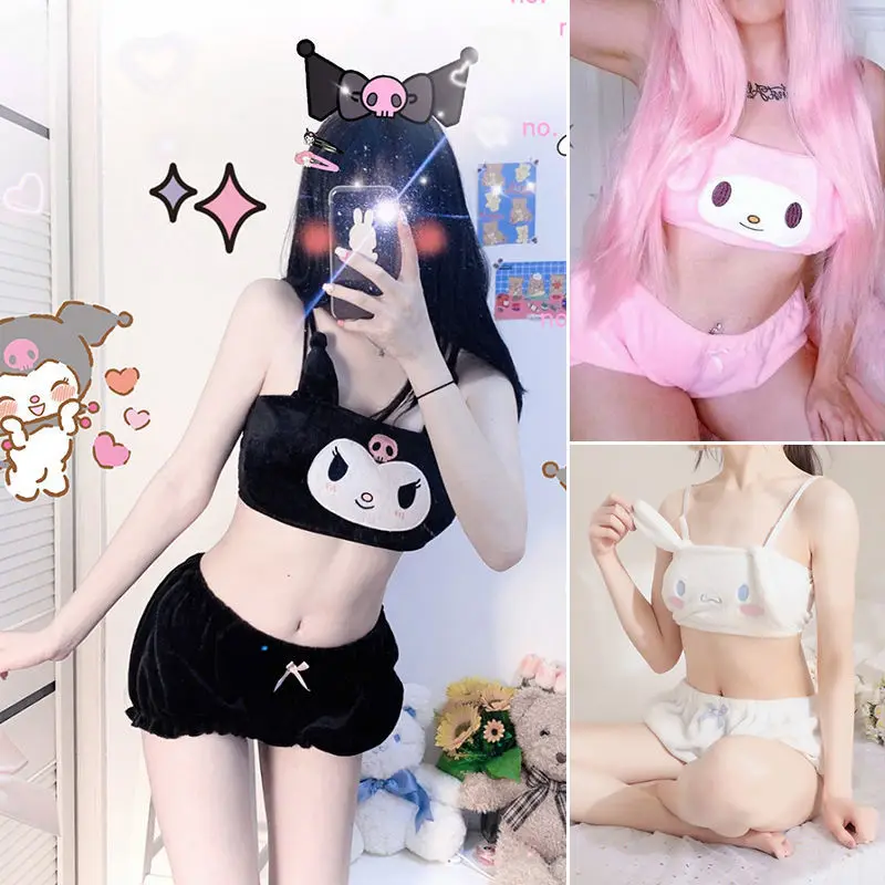 Kawaii Sanrios Pajama Set Lingerie Bra Sexy Loungewear Anime Kuromi My Melody Cinnamoroll Cute Cartoon Birthday Gift
Kawaii Sanrios Pajama Set Lingerie Bra Sexy Loungewear Anime Kuromi My Melody Cinnamoroll Cute Cartoon Birthday Gift