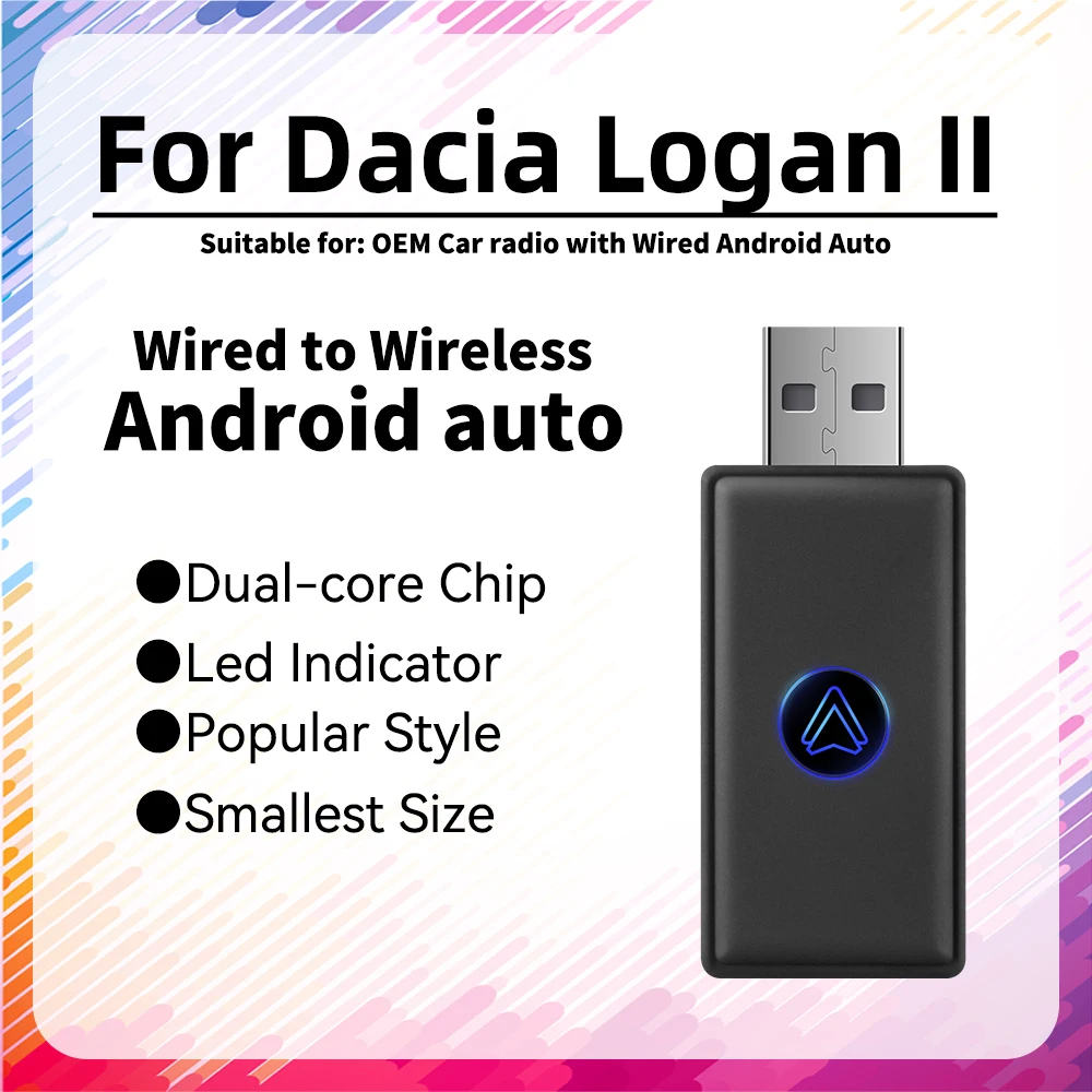 

Новый беспроводной мини-адаптер Android для Dacia Logan II Logan 2 USB адаптер для Smart TV AI Box Car OEM проводной Android авто для беспроводной