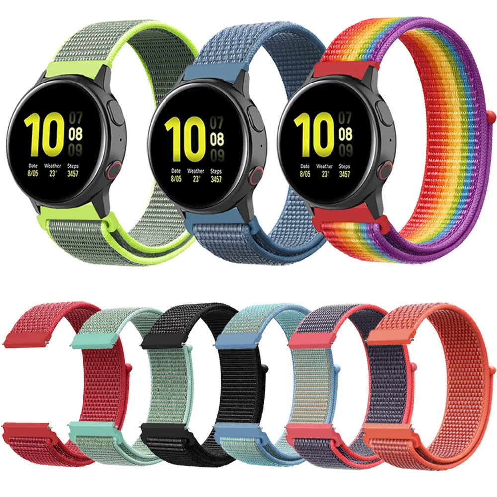 

18MM Sports Nylon Loop Band For Xiaomi Mi Smart Watch Straps Women Bracelet For Garmin Vivoactive 4S/Venu 2s Tic Watch C2 Correa