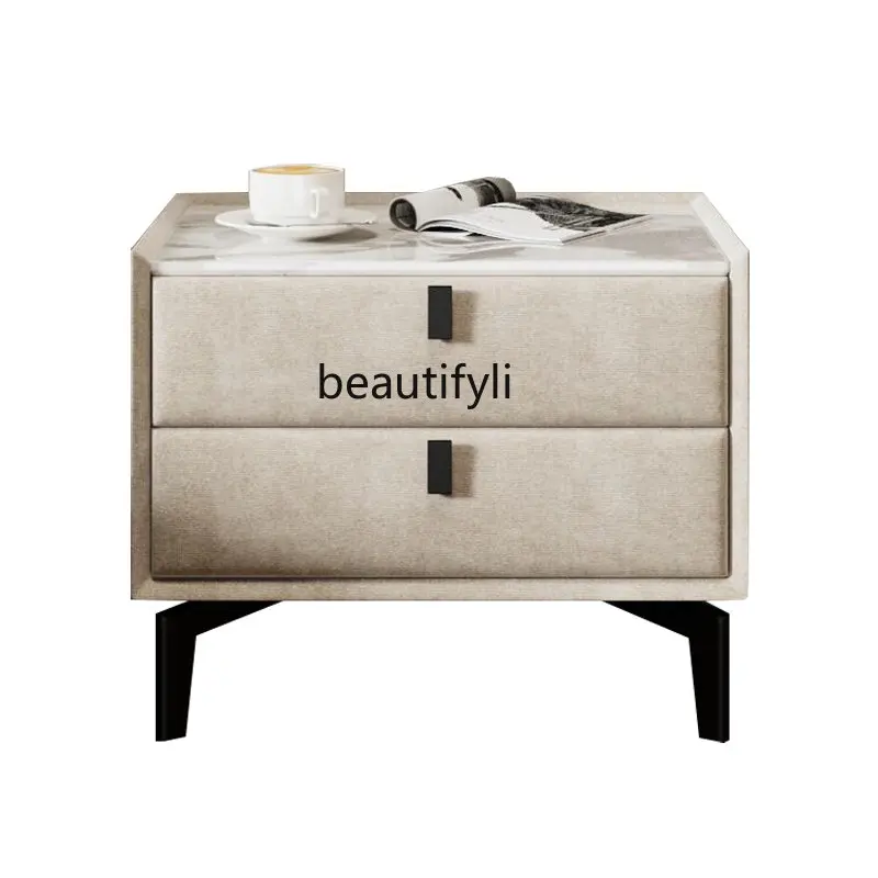 Stone Plate Solid Wood Bedside Table Simple Modern Light Luxury Leather Fabric Mini Bedroom Bedside Cabinet furniture
Stone Plate Solid Wood Bedside Table Simple Modern Light Luxury Leather Fabric Mini Bedroom Bedside Cabinet furniture