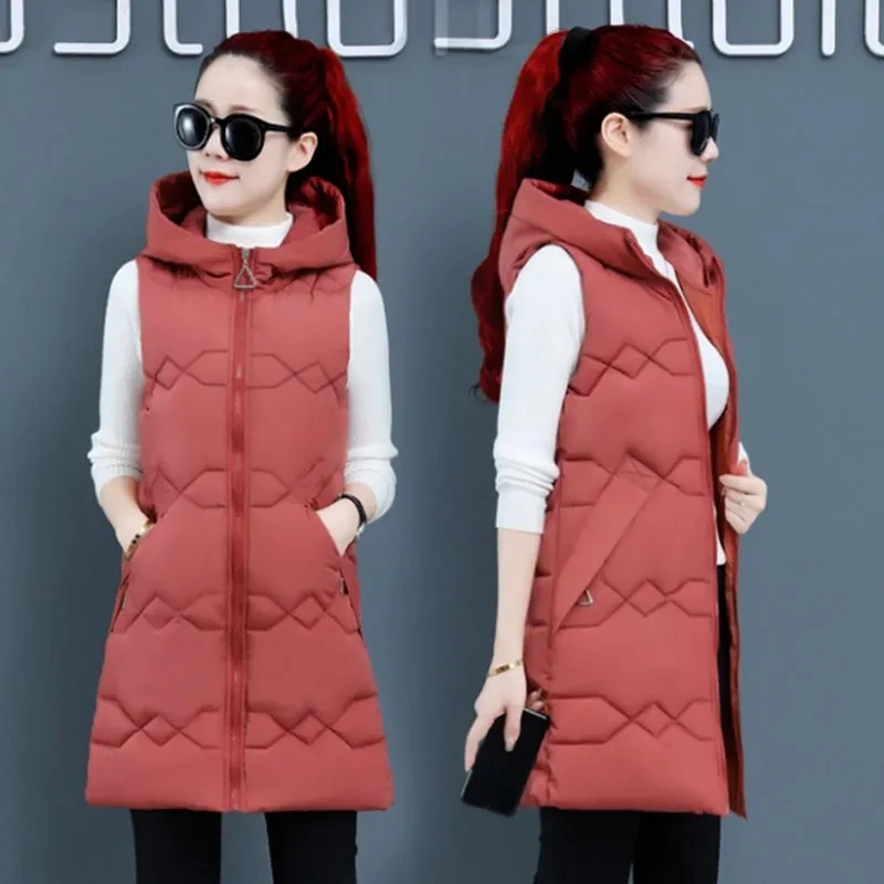 Autumn Winter Vest Women Waistcoat 2023 Female Sleeveless Vest Jacket Hooded Warm Long Vest Coat Colete Feminino Large Size
Autumn Winter Vest Women Waistcoat 2023 Female Sleeveless Vest Jacket Hooded Warm Long Vest Coat Colete Feminino Large Size