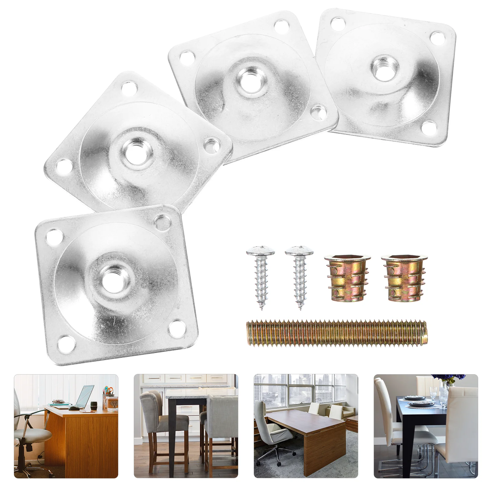 4 Pcs Connecting Plate Desk Legs Furniture Feet Attachment Iron Table Mounting Hardware
4 Pcs Connecting Plate Desk Legs Furniture Feet Attachment Iron Table Mounting Hardware