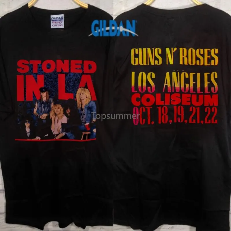 

Guns N Roses Vintage Tour 1989 Stoned In La Tour T Shirt Reprint S-Xxl