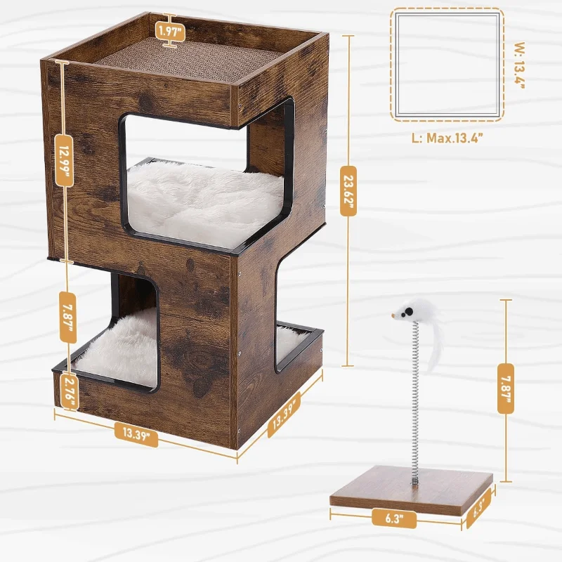 Cat Condo Small Modern Cat Tree for Indoor Cats, 23.6 Cat toy tunnels Scratcher Plush Cat toys pack Pet toys Scratcher for cats
Cat Condo Small Modern Cat Tree for Indoor Cats, 23.6 Cat toy tunnels Scratcher Plush Cat toys pack Pet toys Scratcher for cats