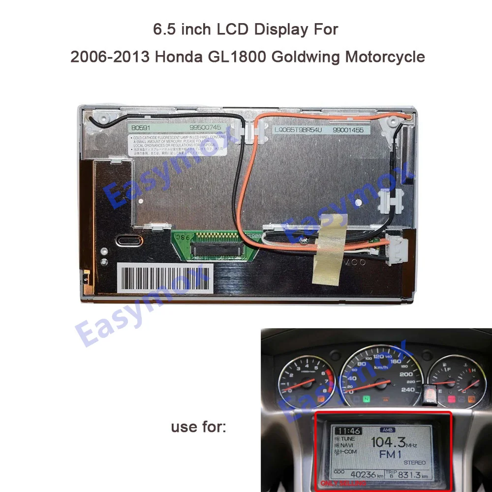 LQ065T9BR54U LCD Display Dashboard for Honda GL1800 Goldwing 2007 2008 2009 2010 2011 2012 2013 Dashboard Instrument Cluste
LQ065T9BR54U LCD Display Dashboard for Honda GL1800 Goldwing 2007 2008 2009 2010 2011 2012 2013 Dashboard Instrument Cluste