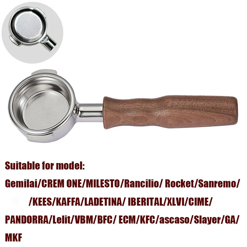 58mm Bottomless Portafilter for Gemilai/Rancilio/ Rocket/Sanremo/KEES/KAFFA/LADETINA/ CIME/PANDORRA/Lelit Coffee Maker
58mm Bottomless Portafilter for Gemilai/Rancilio/ Rocket/Sanremo/KEES/KAFFA/LADETINA/ CIME/PANDORRA/Lelit Coffee Maker