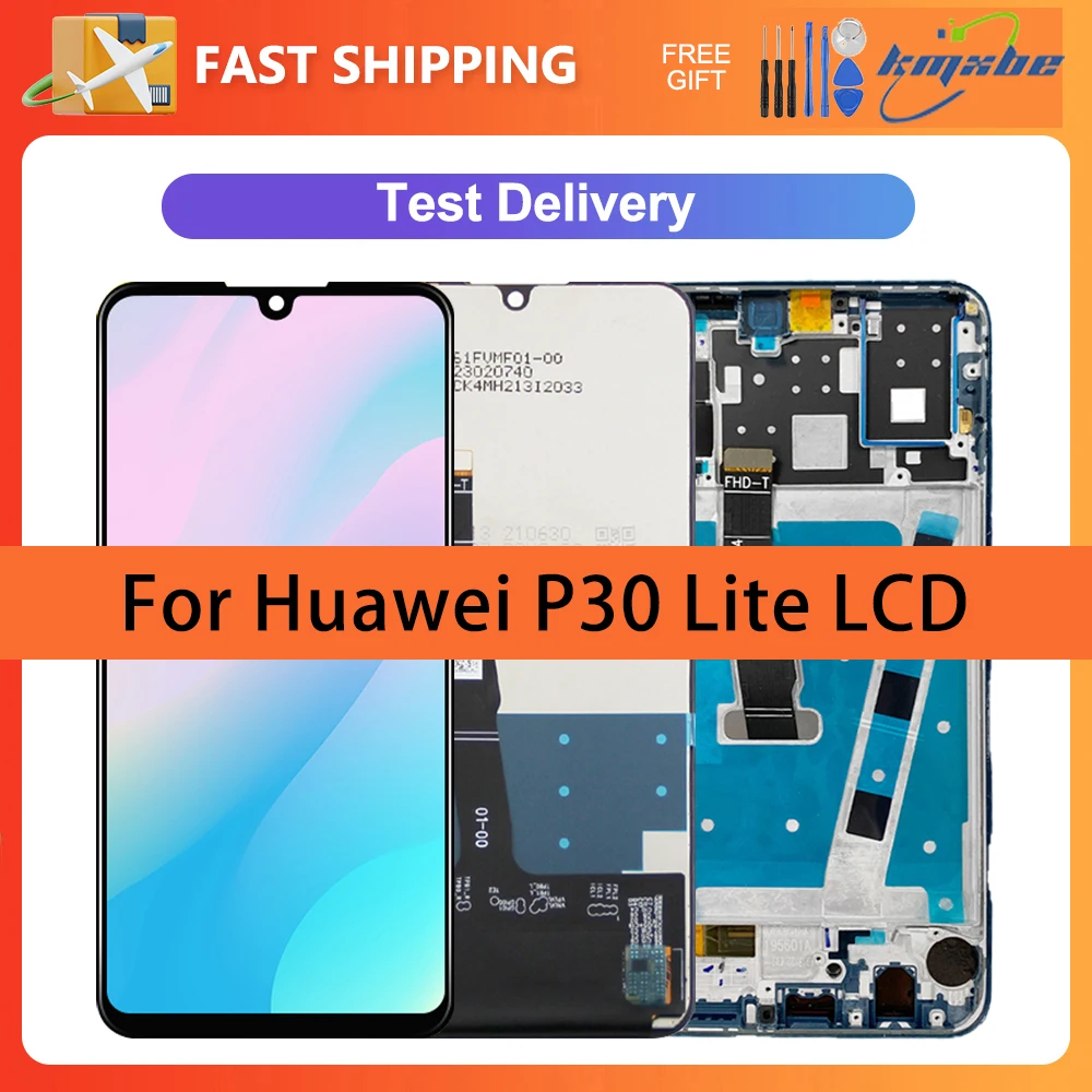 

6.15" LCD For Huawei P30 Lite For Nova 4E MAR-LX1 AL00 LX2 LX3 Display Touch Screen Digitizer Assembly Replacement With Frame