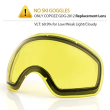 COP brand double brightening lens for ski goggles of Model GOG-2812 increase the brightness Cloudy night to use(only lens)
COP brand double brightening lens for ski goggles of Model GOG-2812 increase the brightness Cloudy night to use(only lens)
