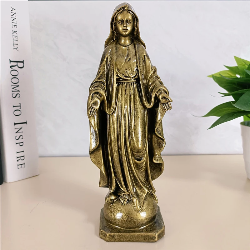 21.5cm Bronze Virgin Mary Statues Big Resin Madonna Sculpture Christmas Decorations For Wedding Office Christmas Gift
21.5cm Bronze Virgin Mary Statues Big Resin Madonna Sculpture Christmas Decorations For Wedding Office Christmas Gift