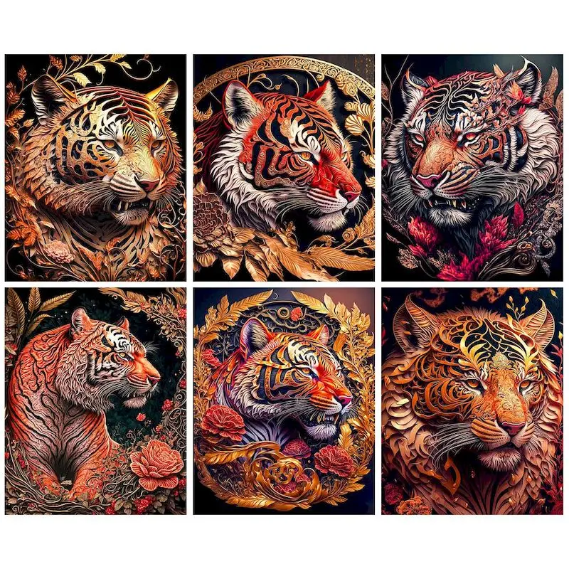 CHENISTORY Abstract Painting By Numbers Handmade Flower Tiger Picture Drawing Animals Painting Numbers Home Decoration
CHENISTORY Abstract Painting By Numbers Handmade Flower Tiger Picture Drawing Animals Painting Numbers Home Decoration