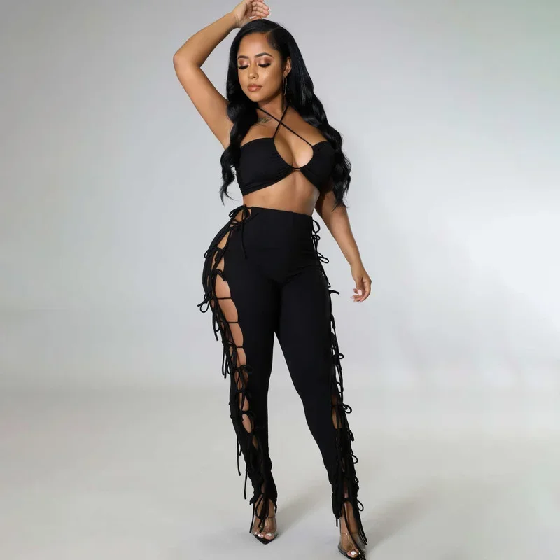 Модные курортные брюки KEXU, комплект из двух предметов, наряды, Женский комплект подходящих брюк с завязкой спереди, привлекательная Клубная одежда
Модные курортные брюки KEXU, комплект из двух предметов, наряды, Женский комплект подходящих брюк с завязкой спереди, привлекательная Клубная одежда