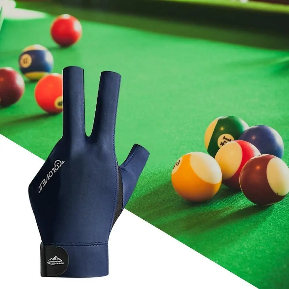 

1PCS Three Fingers Snooker Glove Anti Skid Left Right Hand Training Glove Spandex Breathable Billiard Glove Fitness Accessories