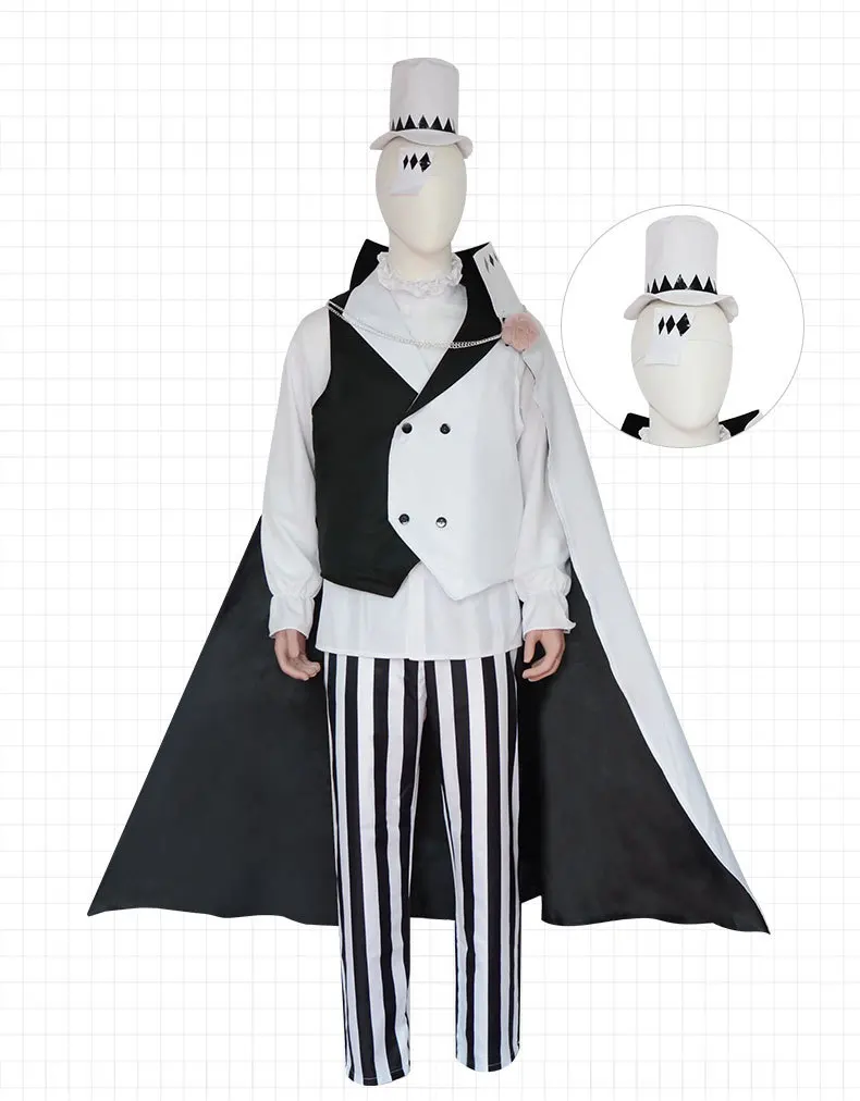 Bungo Stray Dogs Season 4 Nikolai Gogol The Overcoat Hat Cloak Full Set Anime Clown Cosplay Costume White Black Uniform Eyepatch
Bungo Stray Dogs Season 4 Nikolai Gogol The Overcoat Hat Cloak Full Set Anime Clown Cosplay Costume White Black Uniform Eyepatch