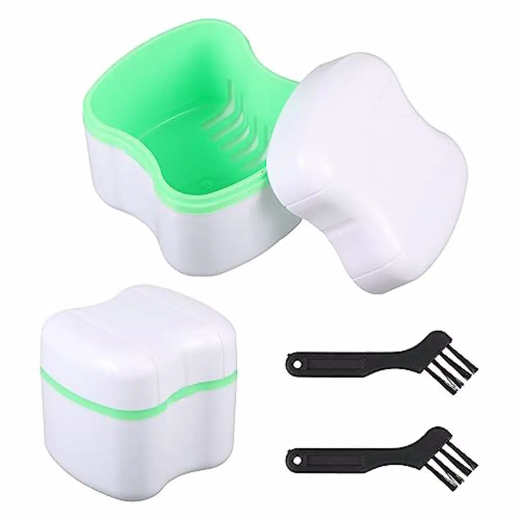 

2pcs Plastic Dental Storage Container Easy To And Gentle Cleansing Reliable Easy To Carry