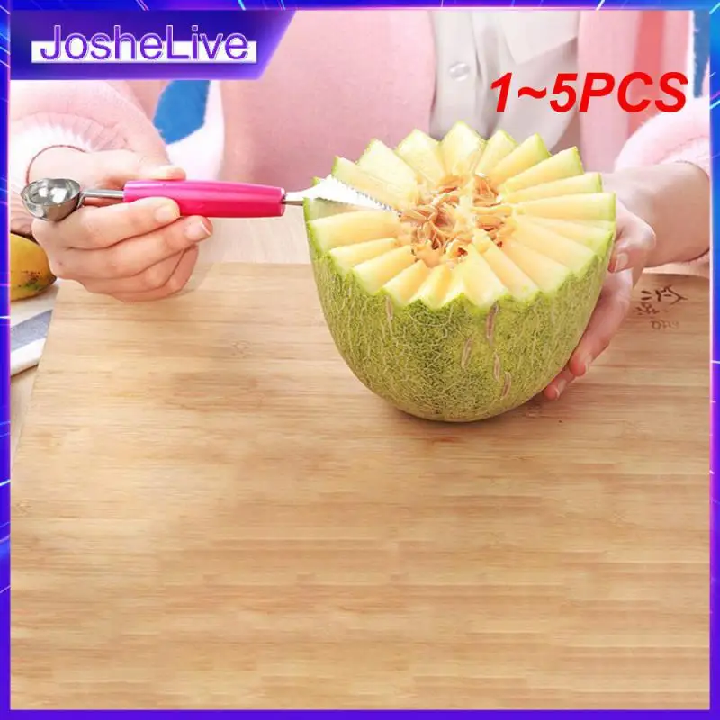 

1~5PCS in 1 Melon Cutter Scoop Fruit Carving Knife Fruit Cutter Dig Pulp Separator Kitchen Gadgets Acces