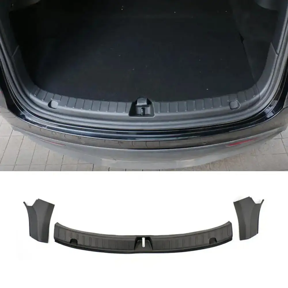 

Anti-Scratch Accessories for Tesla Model Y Trunk Bumper Protector Sill Guard Rear Cargo Threshold Mat Pad Boot Bar TPE ABS C9O9