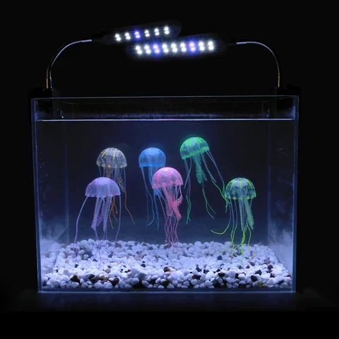 

Artificial Jellyfish Aquarium Fish Tank Accessories Simulated Fluorescent Vivid Jellyfish Tank Decoration