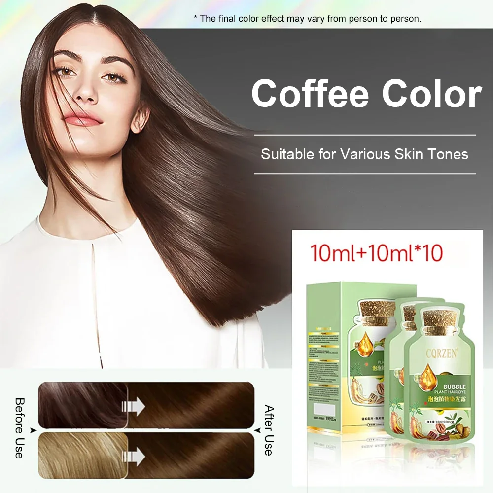 Unisex Hair Color Convenient And Effective Hair Coloring Shampoo Hair Dye Shampoo Natural Plant Bubble Dye Long-lasting
Unisex Hair Color Convenient And Effective Hair Coloring Shampoo Hair Dye Shampoo Natural Plant Bubble Dye Long-lasting