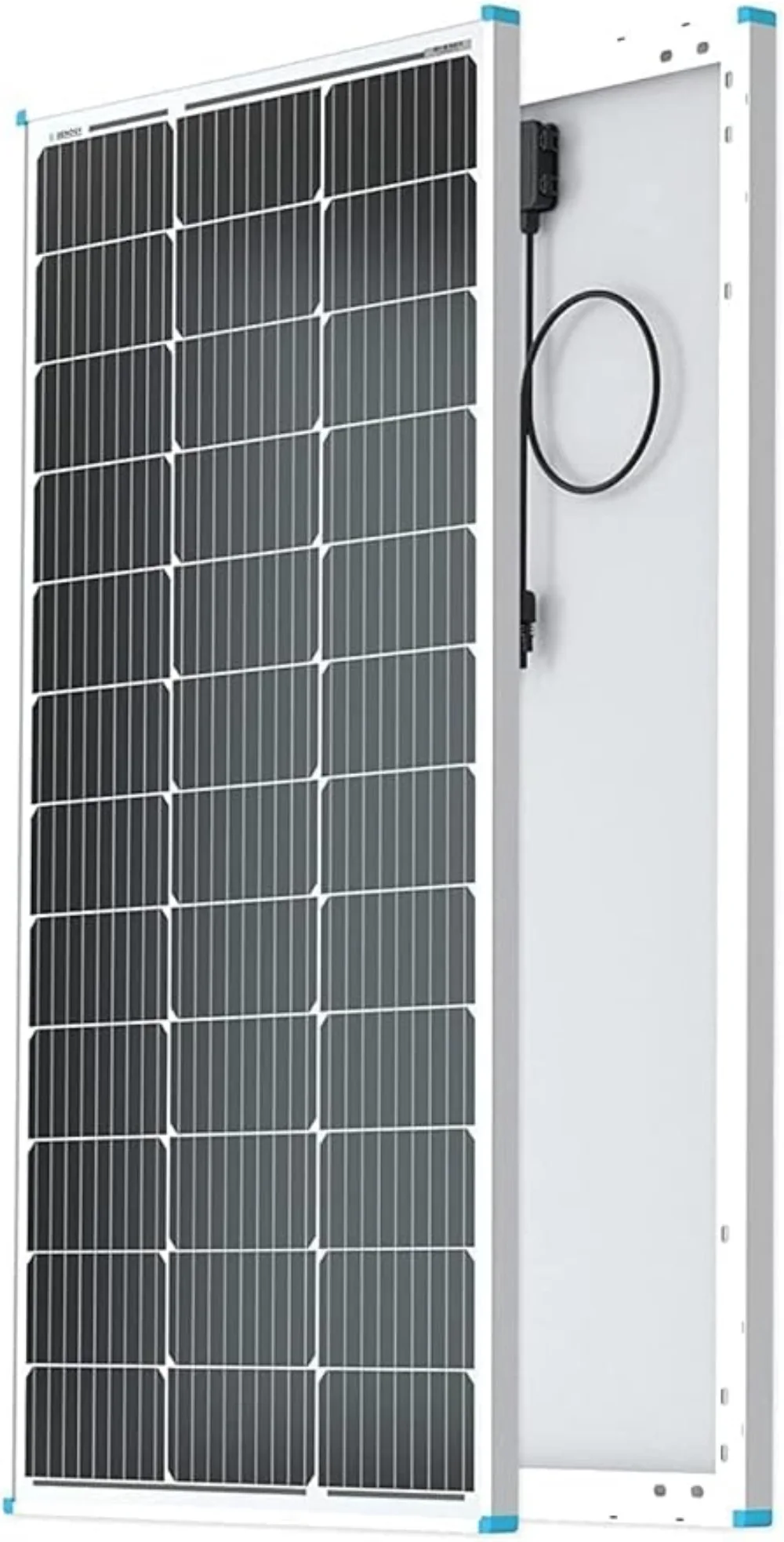

Solar Panel 100 Watt 12 Volt, High-Efficiency Monocrystalline PV Module Power Charger for RV Marine Rooftop Farm Battery