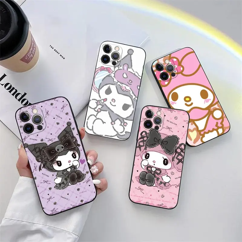 Cute Cartoon My Melody Kuromi Phone Case for iPhone 11 15 Pro Max Case Coque 14 Plus 13 Pro 12 11 X XS XR 7 8 SE 2020 Soft Cover
Cute Cartoon My Melody Kuromi Phone Case for iPhone 11 15 Pro Max Case Coque 14 Plus 13 Pro 12 11 X XS XR 7 8 SE 2020 Soft Cover
