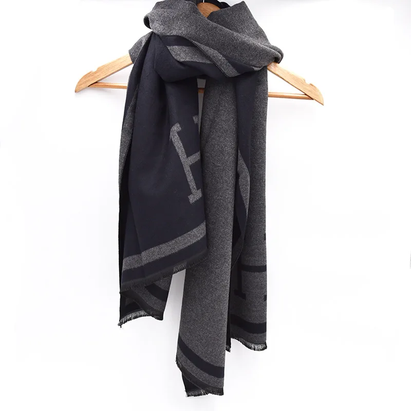 

HNHF Bolero Hijab Winter Men Adult Cashmere Outdoor Keep Warm Wraps Pashmina Scarf Good Selling