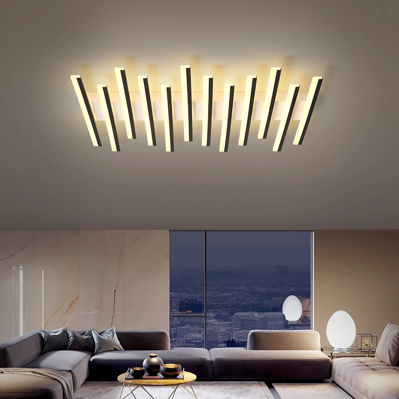 

New Modern Led Ceiling Chandelier Linen Hanging Lamp For Living Dining Room Bedroom Restaurant Office AC90-260V Indoor Lightings