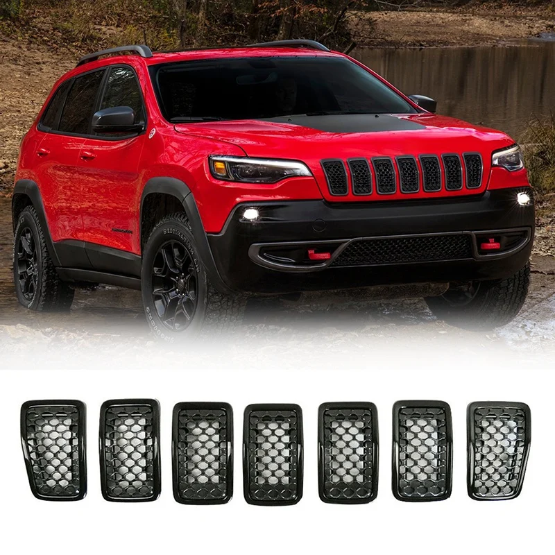 

6AZ88XS9AB For 2019 2020 2021 Jeep Cherokee Front Radiator Grille Insert Kit