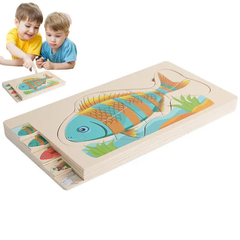Wooden Toddler Jigsaw Puzzles Montessori Toys Fish Puzzles Reusable Educational Learning Fine Motor Skills Toys For Toddler
Wooden Toddler Jigsaw Puzzles Montessori Toys Fish Puzzles Reusable Educational Learning Fine Motor Skills Toys For Toddler