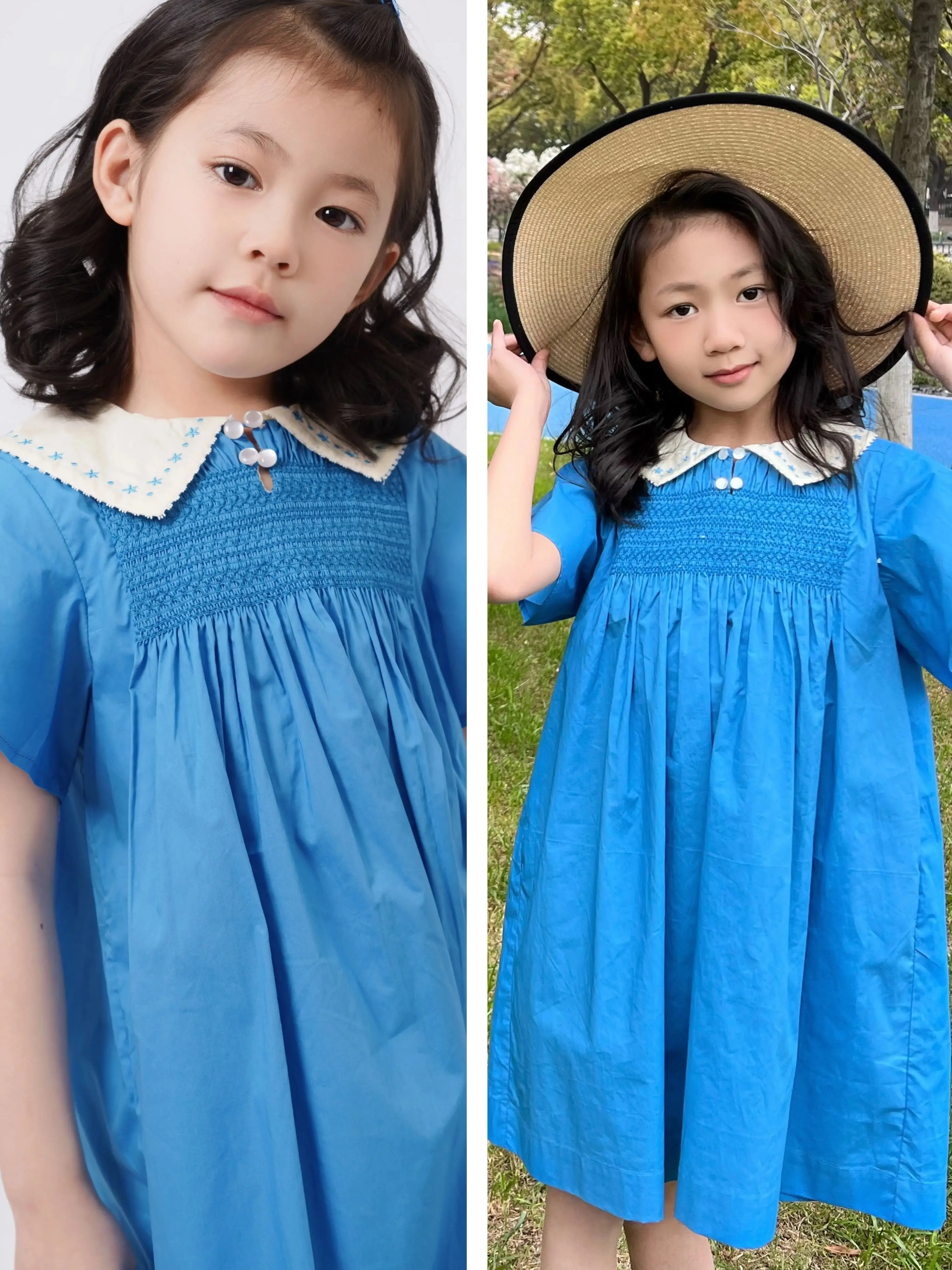 

24 Guc Style Spring And Summer Embroidered Smocked Cotton Dress Lab Cici