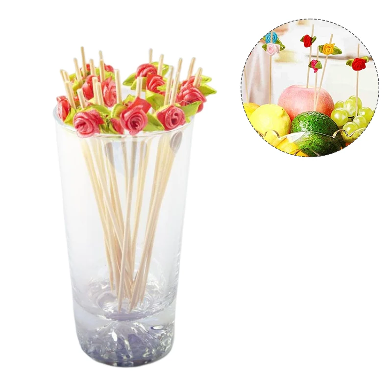 10pcs Multicolor Rose Flower Fancy Toothpicks Bamboo Cocktail Picks For Fork Party Dessert Salad Stick Mini Tenedores Para Lunch
10pcs Multicolor Rose Flower Fancy Toothpicks Bamboo Cocktail Picks For Fork Party Dessert Salad Stick Mini Tenedores Para Lunch