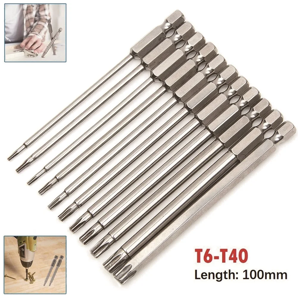 1pc Torx Screwdriver Bit Hex Shank Magnetic Head Alloy Steel 100mm Security Tamper Proof Star T7 T8 T9 T10 T15 T20 T25 T27 T30
1pc Torx Screwdriver Bit Hex Shank Magnetic Head Alloy Steel 100mm Security Tamper Proof Star T7 T8 T9 T10 T15 T20 T25 T27 T30