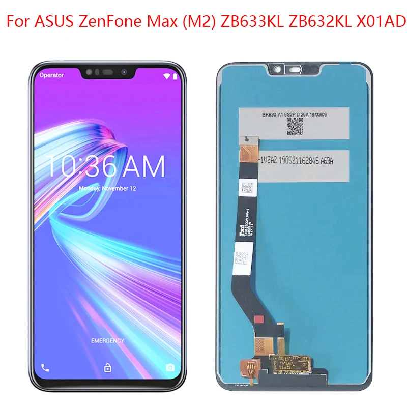 

For Asus Zenfone Max M2 ZB633KL/ZB632KL X01AD LCD Display Screen+Touch Panel Digitizer For ZB633KL X01AD Display with frame
