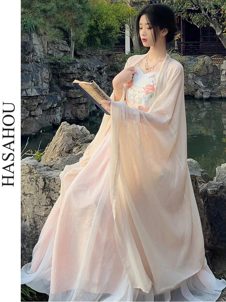 Original Hanfu Woman Cosplay Elegant Fairy Princess Clothes Chinese Traditional Clothing Exquisite Embroidery Flower Hanbok
Original Hanfu Woman Cosplay Elegant Fairy Princess Clothes Chinese Traditional Clothing Exquisite Embroidery Flower Hanbok
