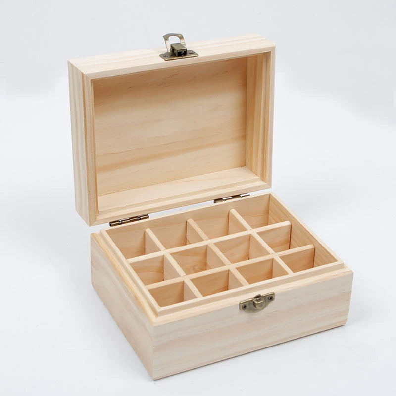 

Деревянная коробка для хранения, 12/25 отделений, органайзер высокого качества для переноски, бутылки для эфирных масел, контейнер для ароматерапии, контейнер для хранения