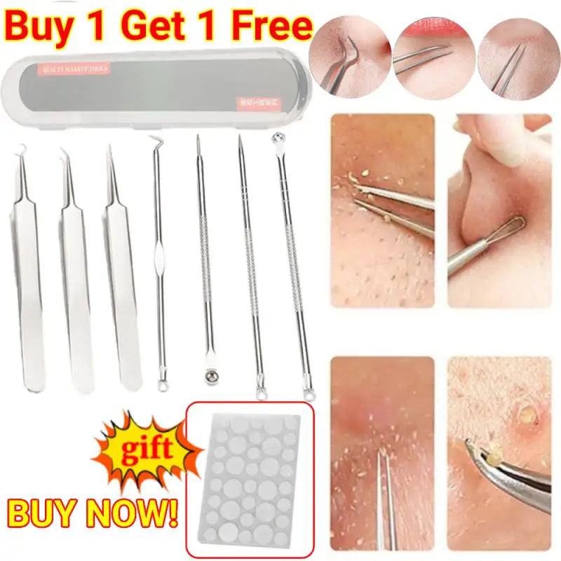 

Blackhead Acne Needle Cell Pimples Blackhead Clip Tweezers Black head Comedone Acne Blemish Extractor Beauty Face Skin Care Tool