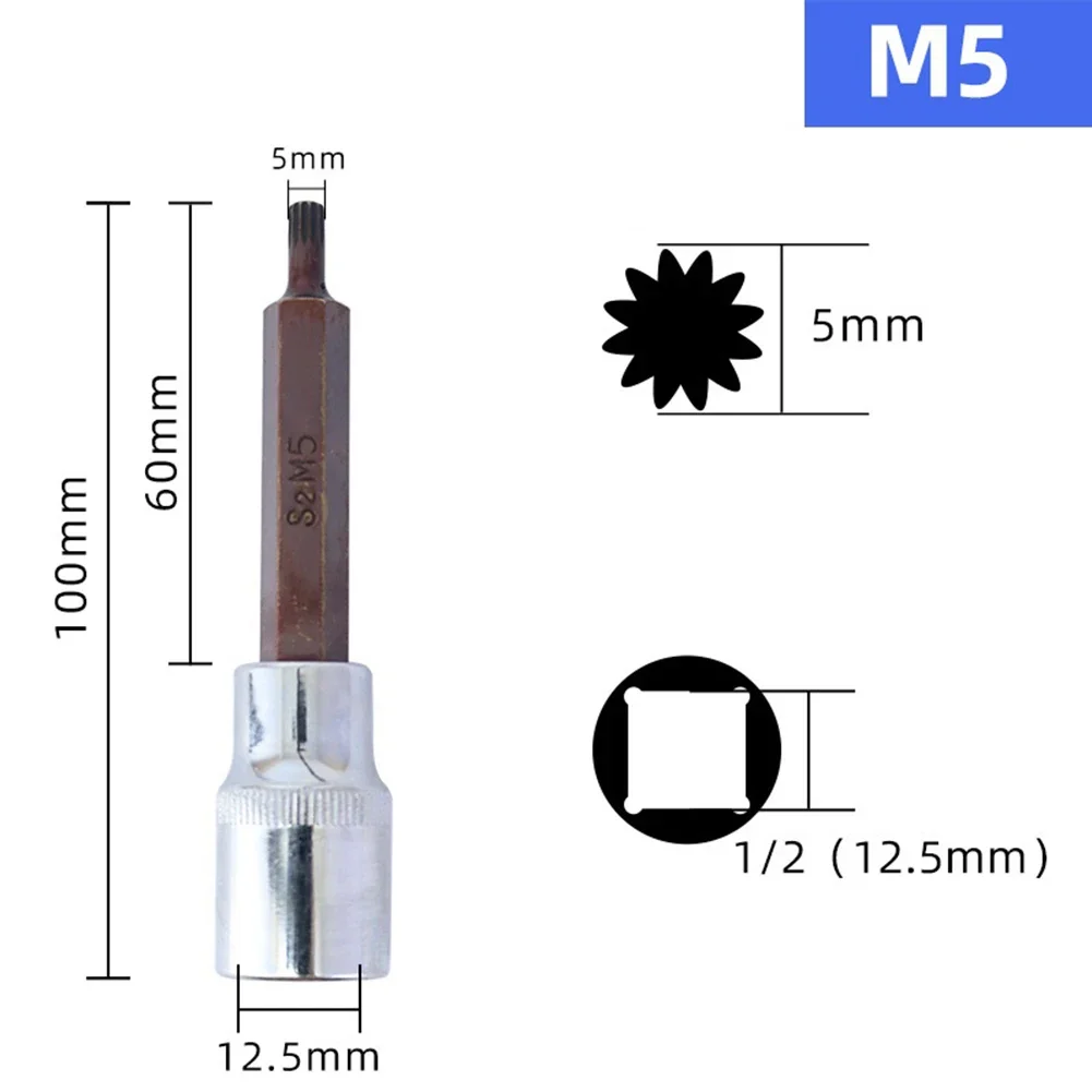 100mm M5-M1612.7mm Drive Wrench Socket Adapter 12 Point Screwdriver Bit Electric Ratchet Home DIY Carpentry Auto Parts
100mm M5-M1612.7mm Drive Wrench Socket Adapter 12 Point Screwdriver Bit Electric Ratchet Home DIY Carpentry Auto Parts