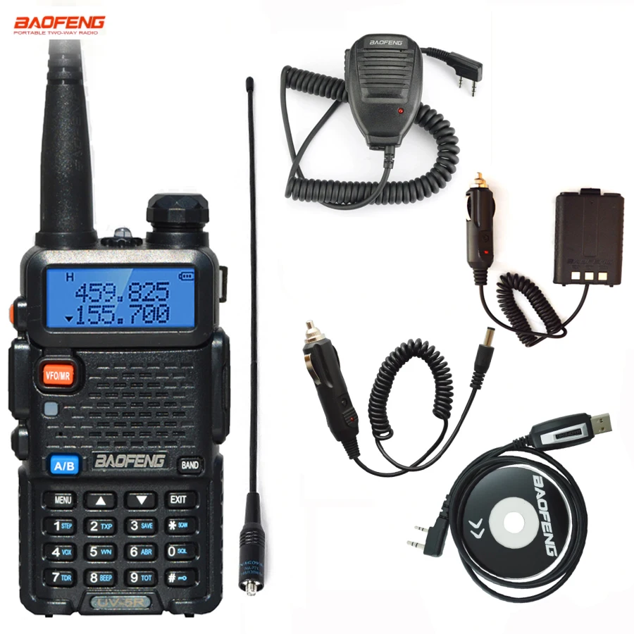 

Original Baofeng UV-5R FM Walkie Talkie 5W Portable Ham Amateur CB Radio Dual Band VHF/UHF Transceiver Two Way Radios Hunting