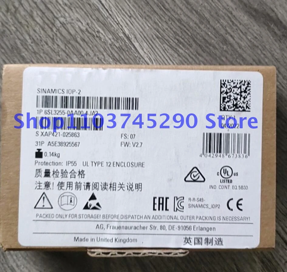 1PCS SINAMICS G Lntelligent Operation Panel Original Brand 6SL3255-0AA00-4JA2 Fast Shipping New In Box 6SL3 255-0AA00-4JA2
1PCS SINAMICS G Lntelligent Operation Panel Original Brand 6SL3255-0AA00-4JA2 Fast Shipping New In Box 6SL3 255-0AA00-4JA2