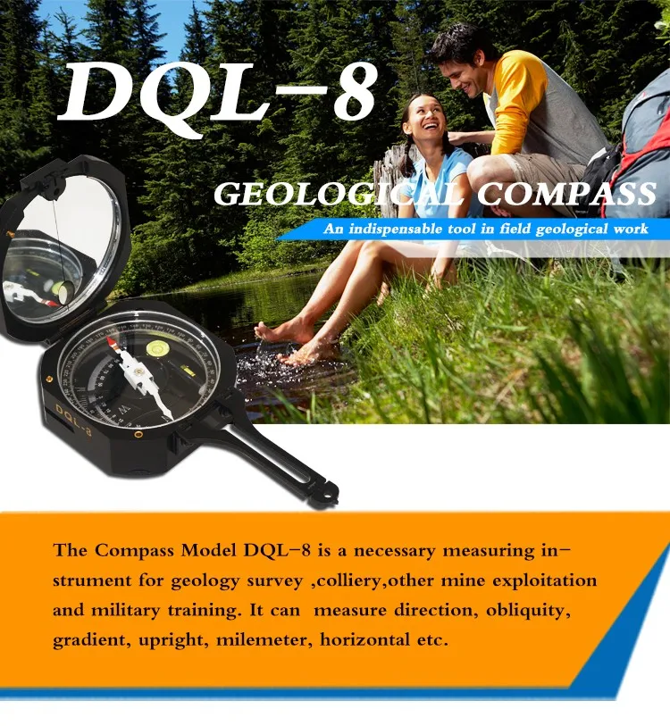High Quality Geological Compass DQL-8 Harbin Compass Pocket Theodolite Magnetic Brenton Type Outdoor School Surveying 7 High Quality Geological Compass DQL-8 Harbin Compass Pocket Theodolite Magnetic Brenton Type Outdoor School Surveying 1
