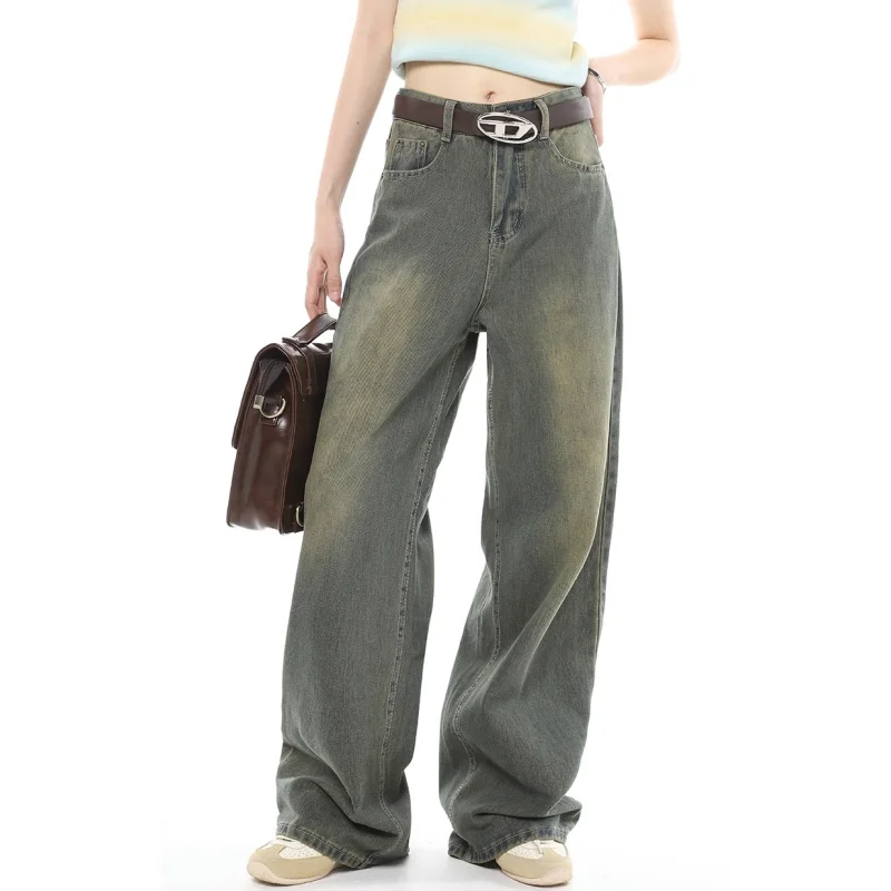Vintage Blue Women Jeans Gradient High Waist Y2K Straight Baggy Pants American Fashion Street 2023 NEW Wide Leg Denim Trouser
Vintage Blue Women Jeans Gradient High Waist Y2K Straight Baggy Pants American Fashion Street 2023 NEW Wide Leg Denim Trouser