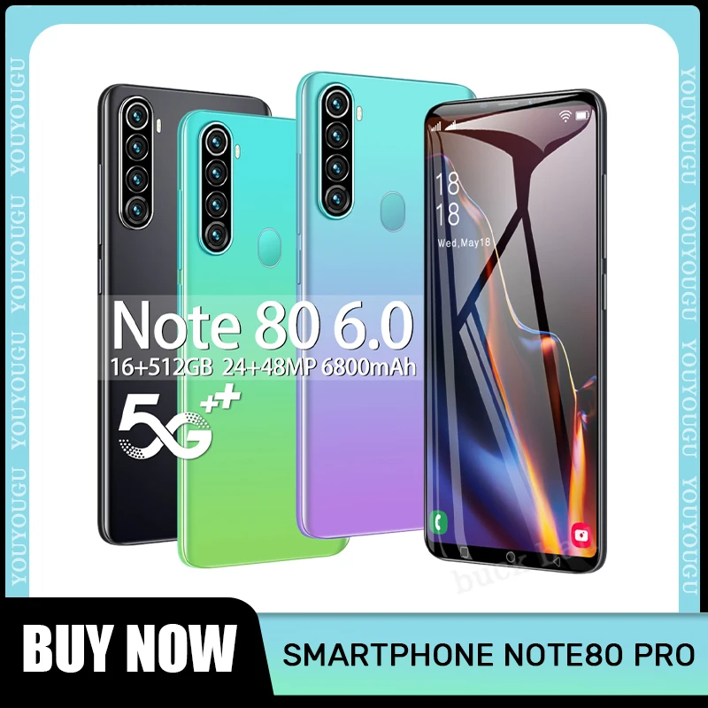 Оригинальный смартфон Note80, флагманский, 6,0 дюйма, 8 ГБ + 256 ГБ, 6800 мАч, 50 + 108 МП, 4g/смартфон с подсветкой, мобильный телефон на Android, подарок
Оригинальный смартфон Note80, флагманский, 6,0 дюйма, 8 ГБ + 256 ГБ, 6800 мАч, 50 + 108 МП, 4g/смартфон с подсветкой, мобильный телефон на Android, подарок