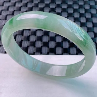 

Natural Myanmar Jade 54mm-62mm bracelet exquisite princess bracelet to send girlfriend to send mother Hetian jade