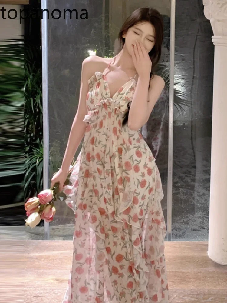 Topanoma Wedding Party Evening Dresses Women Floral Ruffles Irregular Sexy Sweet Sleeveless Holiday Beach Prom Cocktail Backless
Topanoma Wedding Party Evening Dresses Women Floral Ruffles Irregular Sexy Sweet Sleeveless Holiday Beach Prom Cocktail Backless